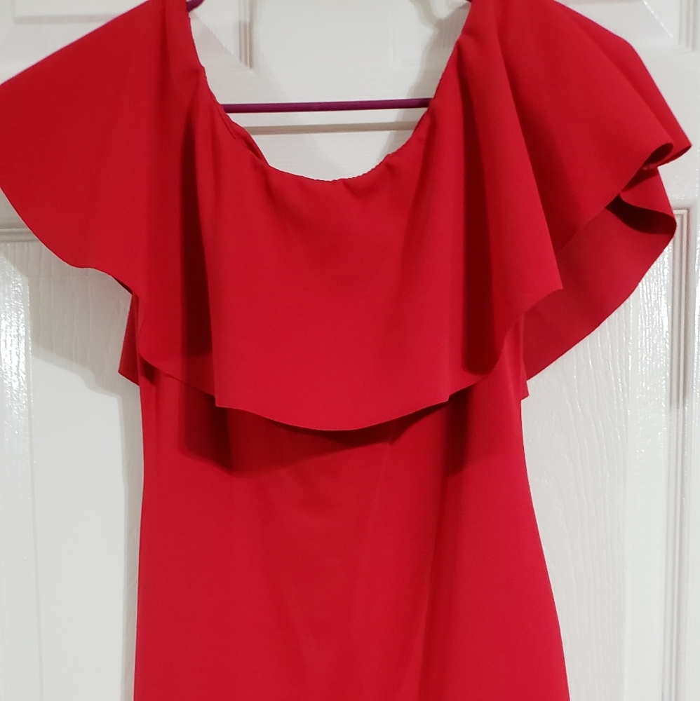 Red Off Shoulder Dress